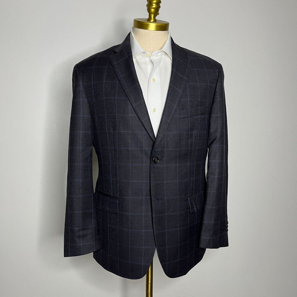 Men's Black Checkered Blazer